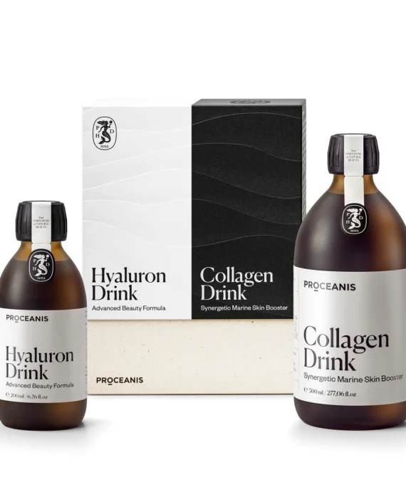 Hyaluron Drink 200 ml & Collagen Drink 500 ml.